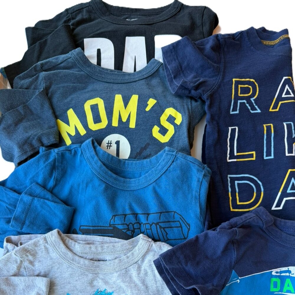 Boys 3T Play 6 Item Spring Bundle OshKosh B'gosh Short Long Short Sleeve Tees - Picture 2 of 12